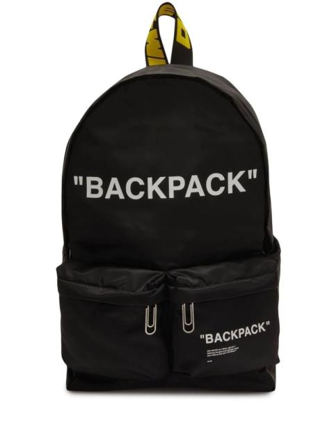 Off-White OFF-WHITE Quote Nylon Backpack Black/White