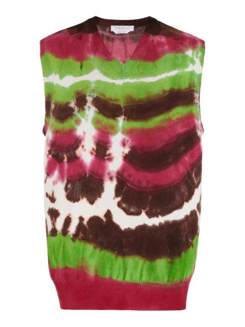 GABRIELA HEARST Fielding Knit Vest in Jewel Tie Dye Cashmere