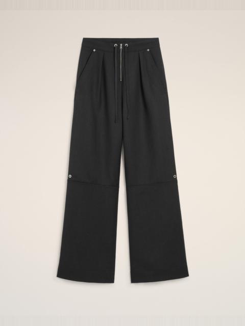 AMI Paris BLACK WOOL ZIPPED TROUSERS