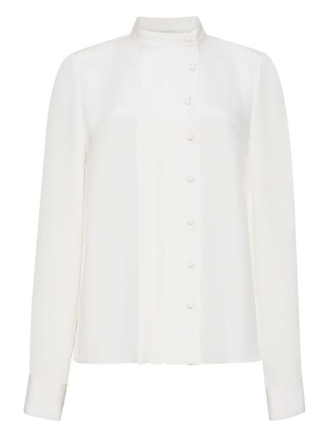 ADAM LIPPES Alina pleated long-sleeve blouse