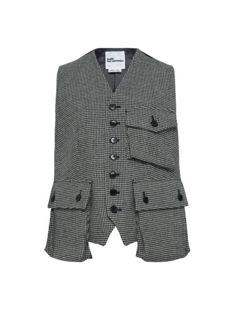 Noir Kei Ninomiya Hounds Tooth Pattern Wool Vest