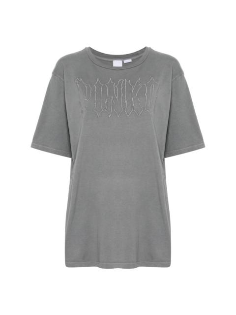 PINKO logo-embroidered T-shirt