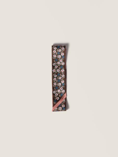 Miu Miu Printed twill scarf