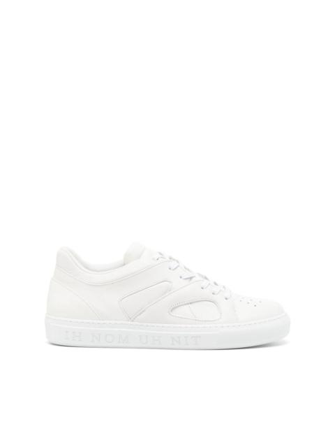 ih nom uh nit panelled lace-up leather sneakers