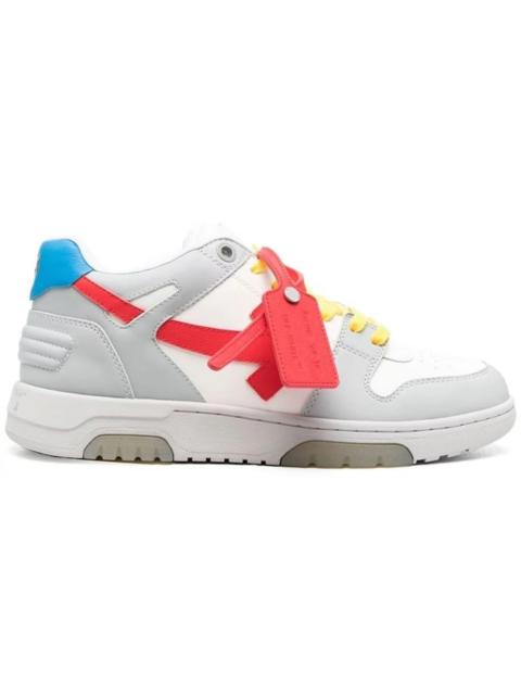 OFF-WHITE Out Of Office OOO Low Tops Grey Red Yellow