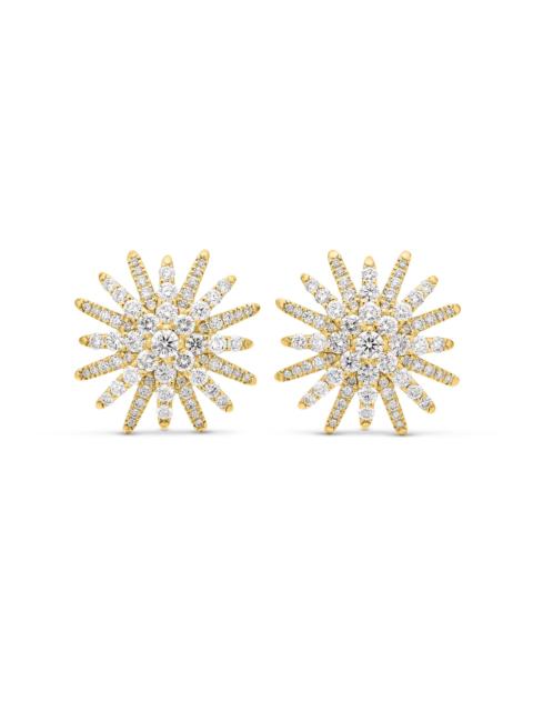 DAVID YURMAN Women's Starburst Stud Earrings in 18K Yellow Gold with Diamonds, 19MM - Diamond