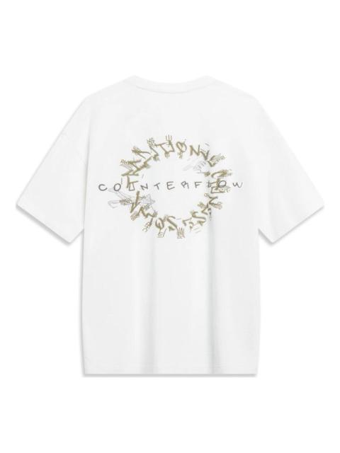 Li-Ning Counterflow Graphic T-shirt 'White' AHST617-1