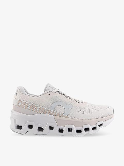 On Cloudmonster 2 cushioned chunky-soled mesh low-top trainers