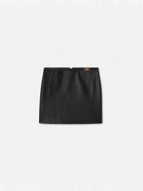 VERSACE Leather Mini Skirt