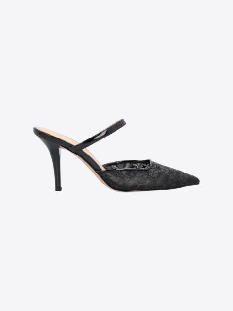 PINKO HEELED LACE MULES