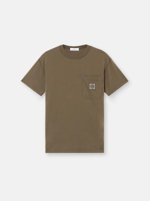 Stone Island 2100219 ORGANIC COTTON JERSEY 'FISSATO' EFFECT