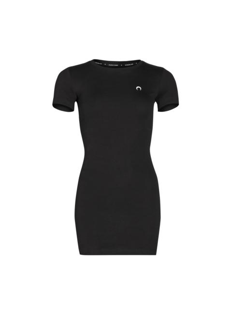 Marine Serre｜DRESSES (WDR274ACKNI0511 BK99) Marine Serre Black Draped Midi Dress In Bk99 Black | ModeSens