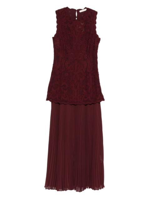 ULLA JOHNSON macramé pleated dress