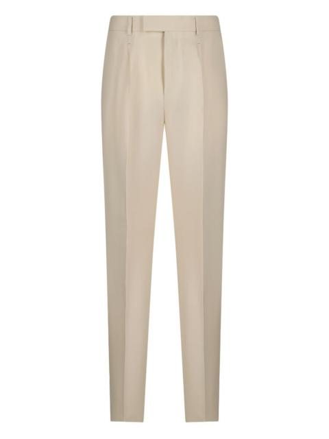 ZEGNA pleated linen trousers