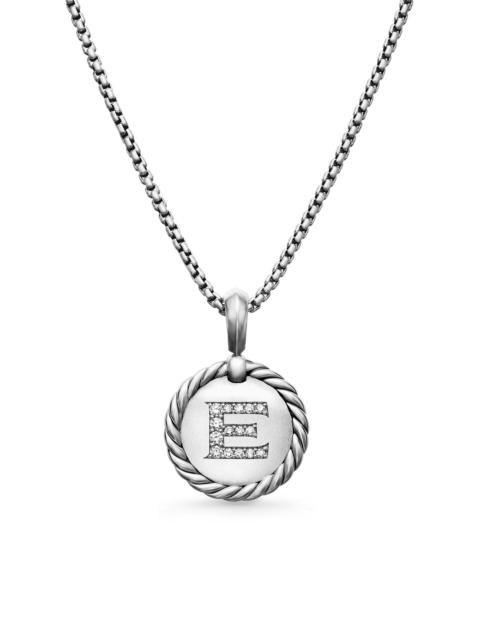 DAVID YURMAN Women's Initial Charm Necklace in Sterling Silver - Initial E