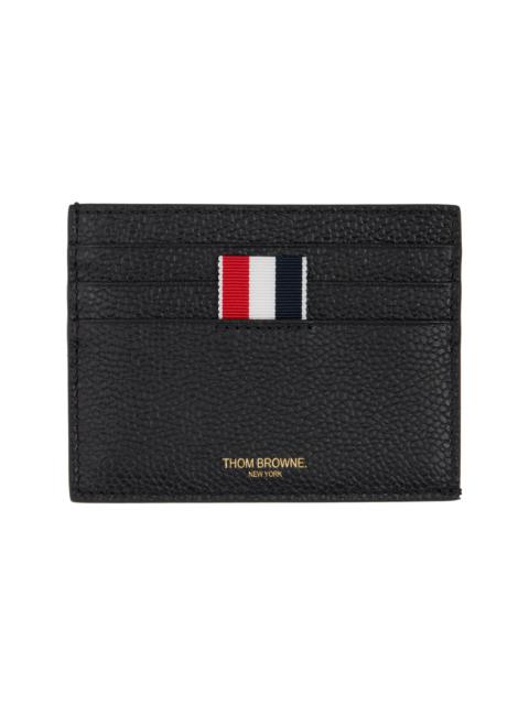 Thom Browne Black Pebble Grain Note Compartment Card Holder