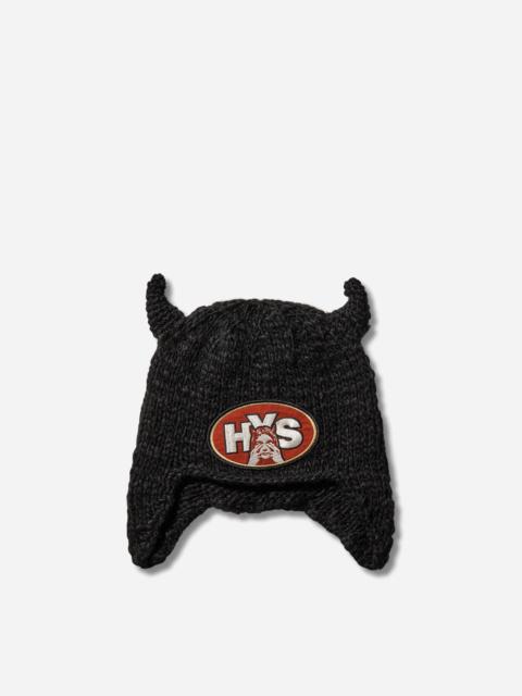 Hysteric Glamour See No Evil Hand-Knitted Beanie Black