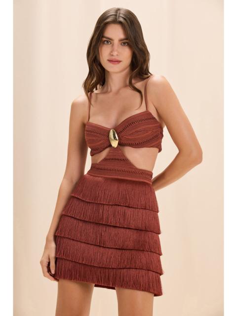 PatBO AMBER FRINGE MINI DRESS