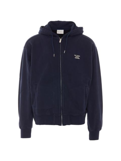 Drôle de Monsieur Drole De Monsieur Slogan-print Zip-up Hoodie