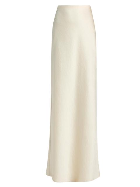 Vince Women's Split Satin Midi-Skirt - Champagne