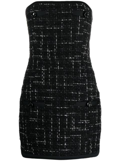 MSGM strapless tweed minidress