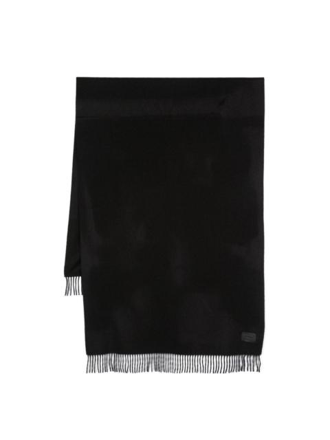 Vince logo-patch merino scarf
