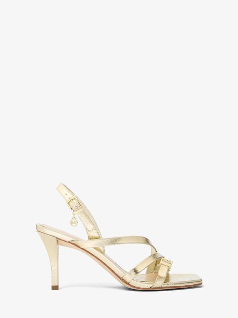 MICHAEL KORS Yvette Metallic Sandal