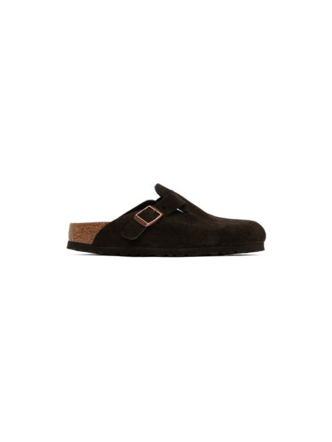 Brown Narrow Boston Soft Footbed Loafers