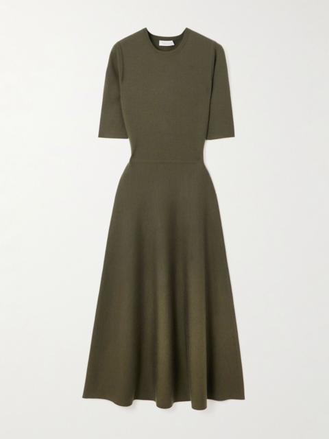 GABRIELA HEARST Seymore wool, cashmere and silk-blend midi dress Green