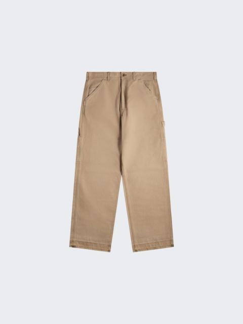 Maison Margiela Raw Hem Carpenters Pants Stone Washed Beige