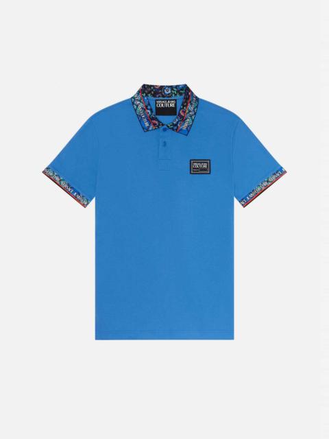 VERSACE JEANS COUTURE Floral Logo Polo
