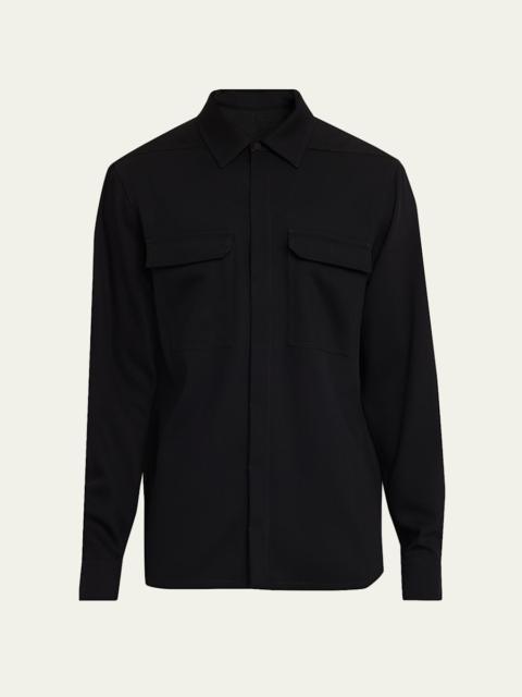 Rick Owens Men's Cotton Jersey Button-Front Shirt