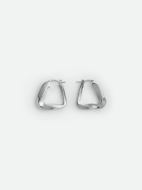 Bottega Veneta Small Twist Triangle Hoop Earrings