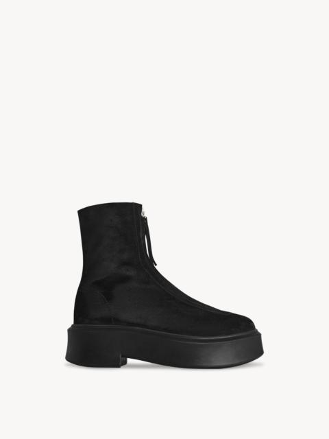 The Row Zipped Boot I in Suede