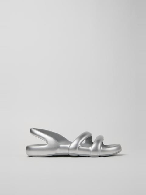 CAMPER Kobarah Flat Silver Sandals.