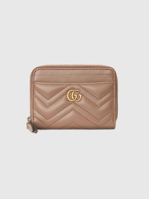 GUCCI GG Marmont matelassé zip card case