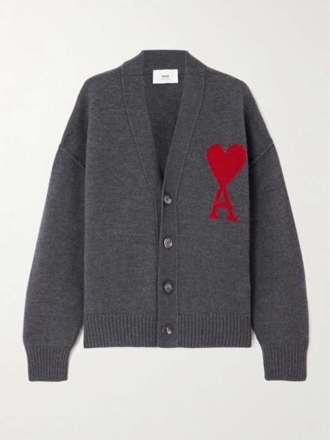 + NET SUSTAIN ADC intarsia wool cardigan