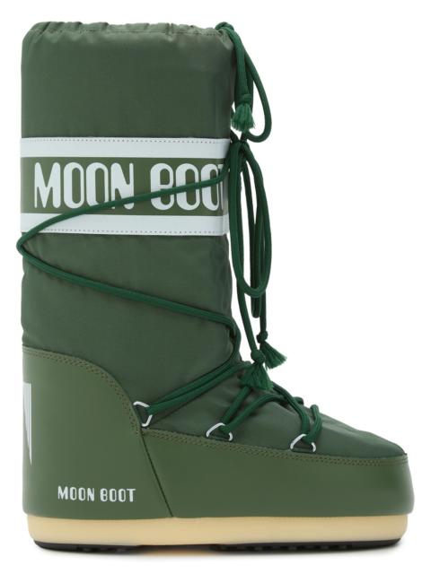 MOON BOOT Men's Unisex Icon Nylon Snow Boots - Forest Green