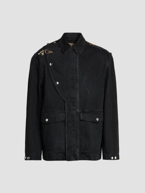 Marni Men's Studded Cotton Denim Jacket - Black
