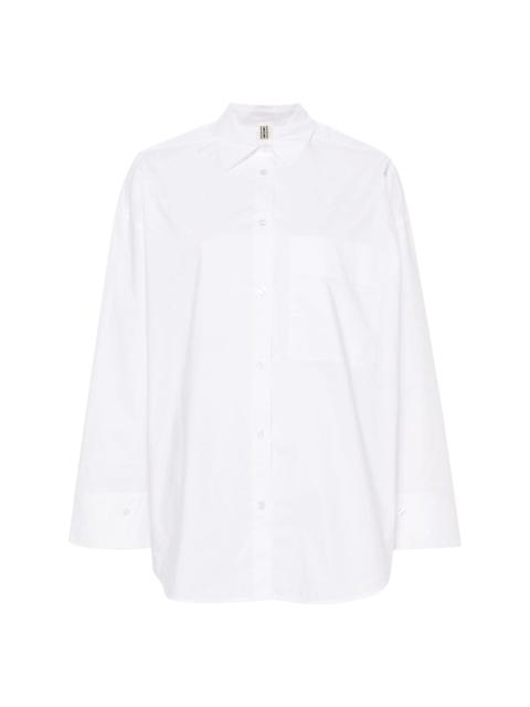 spread-collar organic cotton shirt