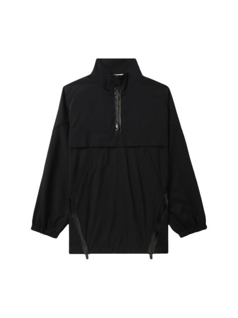 high-neck zip-detail jacket