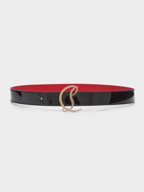 Christian Louboutin CL Patent Leather Belt