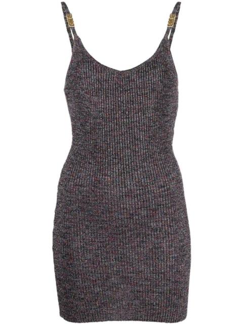 GCDS open-back mini knitted dress