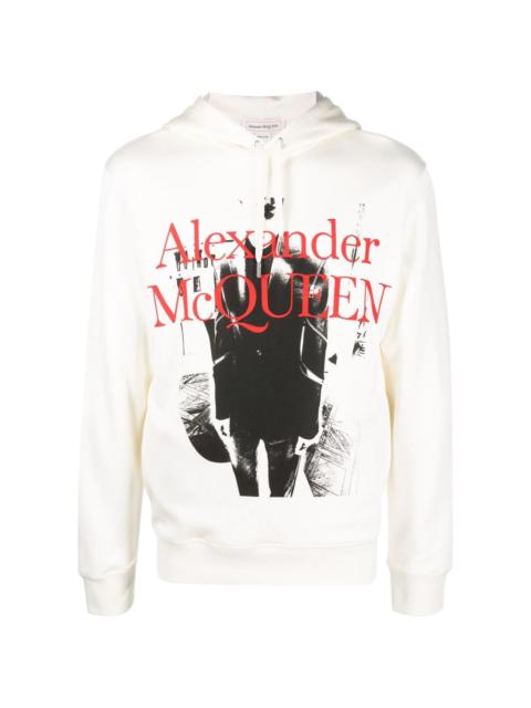 Alexander McQueen graphic-logo print hoodie