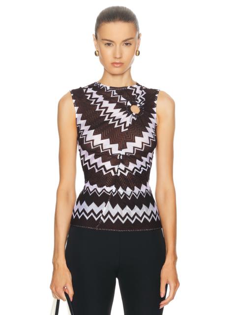 Zig Zag Sleeveless Top