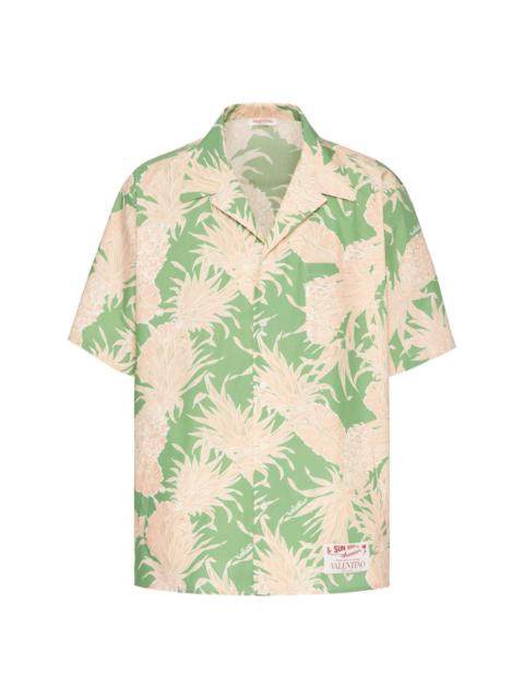 pineapple-print cotton shirt