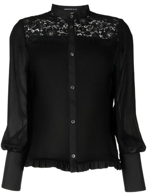 UNDERCOVER lace-trim long-sleeve blouse