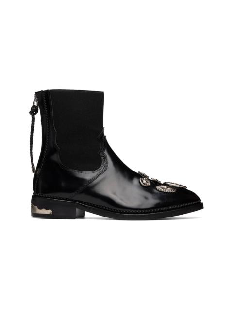 TOGA PULLA Black Polido Ankle Boots