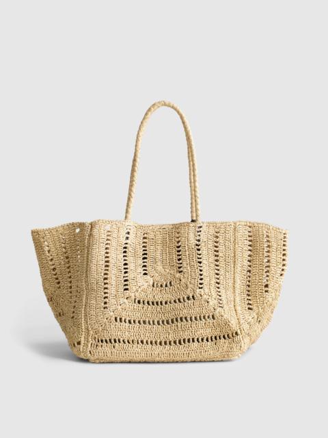 Madewell The Shopper Tote in Eyelet Raffia