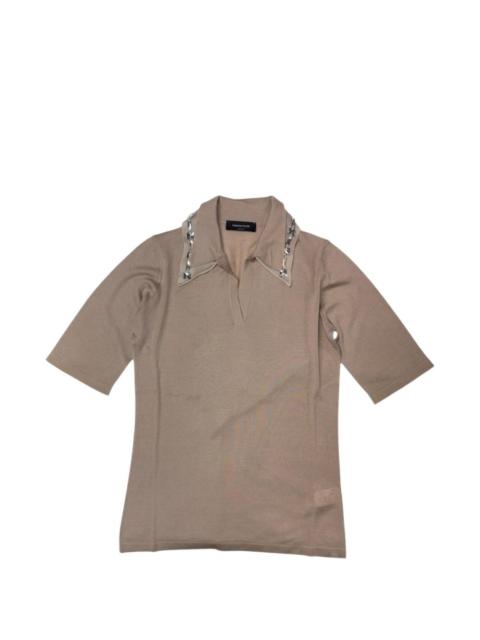 FABIANA FILIPPI collar-embellished T-shirt